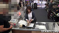 Wow, this babe got wild having sex in a shop competition!