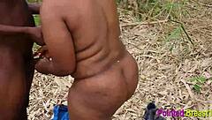 big ass gets fucked outdoors while jogging