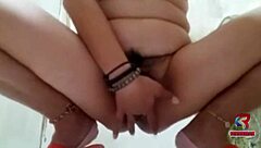 My Tattooed Stepsister With Big Tits And Ass Touches Herself In The Bathroom, And I Recorded It