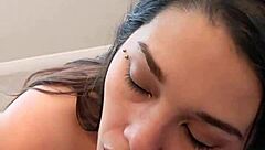 Shy Lynn receives massive cumshot on her smiling face