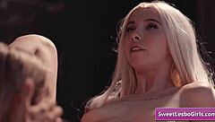 Sexy Blonde Lesbians Kenzie Reeves and Jayna Woods Explore Hardcore Pussy Fingering and Licking
