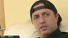 i'm a busty brunette milf who seduces a horny teen 18+ in taboo family dynamics