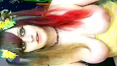 Babyzelda Plays with Toys and Shows Big Tits