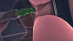 Hentai Uncensored 3D - Sara Enjoys With 2 Dildos And Squirt