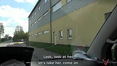 whore offers herself cheap to stranger in van