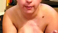 Latina sucks big dick dry in intense blowjob session