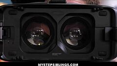 Two Teens Pity Fuck Nerdy Stepbrother in VR