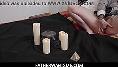 Tattooed teen babe Valerica Steele seduces stepdad Filthy Rich for POV fucking and handjob to get his semen