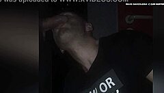 Massive Cumshot After Sucking Huge Cock at Glory Hole in Amateur Gay Scene