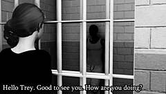 Petite redhead prison prostitute teases with deepthroat blowjob before receiving cum in hardcore scene