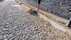 Andy Hot Shows Ass on the Street Part 2