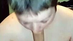 She surprises him with a blowjob