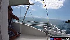 Man, my Thai girlfriend got so horny, we had wild sex on a deserted island in the ocean!