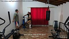 Horny gym sex with Gretel Bridge