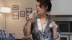 I Smoke Marlboro While Teasing My Sexy Tits