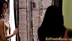 Buxom hottie eaten out.