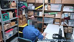 Teen thief deepthroats cop's cock in reality