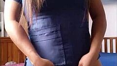 Sexy Nurse Prepares for Hospital Shift, Teasing Patients with Big Ass