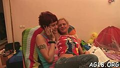 young adults explore intimate toys together in lesbian fun