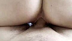 Lustful babe after shower blows cock to orgasm!