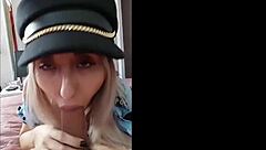 Hot Blonde Police Gives Amazing Blowjob to Monster Cock!