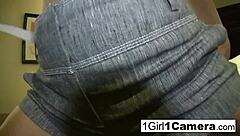 Sexy pornstar Carmen Cruise masturbates her pussy close up for the camera