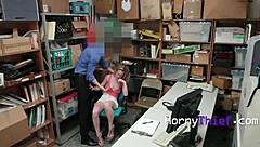 creepy cop caught groping desperate thieves in shocking encounter. the situation escalates quickly in the shop.