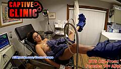 Naked teen in hospital gyno exam with doctor and riding scenes