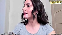 Ejaculating dildo cum with spitting and ahegao