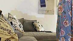 Bored wife intensely teases with big natural tits