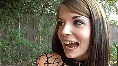 Lesbian Sticks Finger in Pussy While Licking Ass