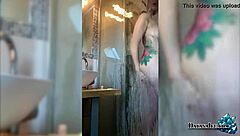big booty girl masturbates in shower - hot solo