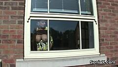 i admire lady sonia's huge tits in this cheating milf video