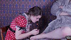 anastasia rose gags on deepthroat blowjob