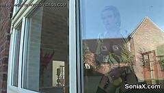 i admire lady sonia's huge tits in this cheating milf video