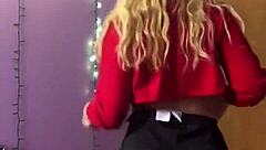 Can You Handle This Hot Blonde Teen Stripping?