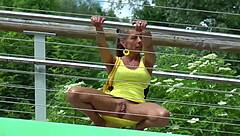 Flashing On Bridge! Fucking In Cornfield For Cumshot!