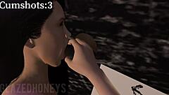 Slut Sucks Six Cocks At Gloryhole