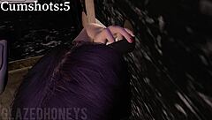 Slut Sucks Six Cocks At Gloryhole