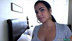 Look At This Maid's Fat Ass And Tits! Latina Gets Dirty!