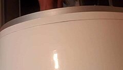 Enjoying A Relaxing Shower Alone In The Bathing Area, Washing Off The Day's Stress