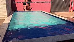 Rough Anal with Indian Teen in Pool