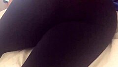 pawg shakes her bubble butt in tight leggings while teasing on the street