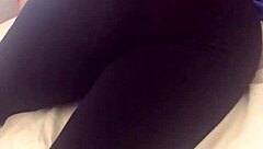 pawg shakes her bubble butt in tight leggings while teasing on the street