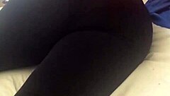 pawg shakes her bubble butt in tight leggings while teasing on the street