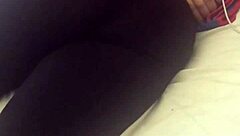 pawg shakes her bubble butt in tight leggings while teasing on the street