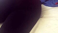 pawg shakes her bubble butt in tight leggings while teasing on the street