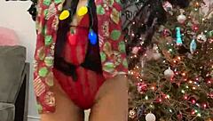 Anna Maria Mature Latina Holiday Lingerie Tease