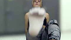 French Dominant Lucy Doll Forces Sock Eating Humiliation