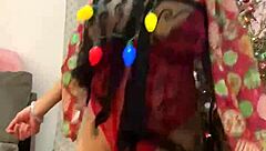 Anna Maria Mature Latina Holiday Lingerie Tease